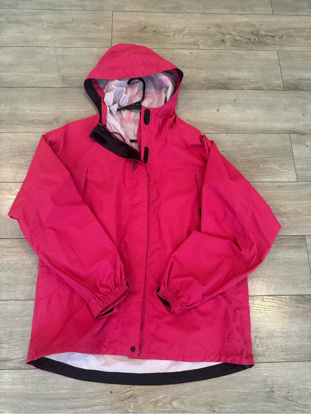 L.L. Bean Kids Hooded Raincoat - Bright Pink
